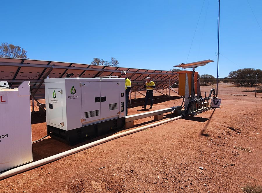 Greenlands Equipment team install solar pumping equipment